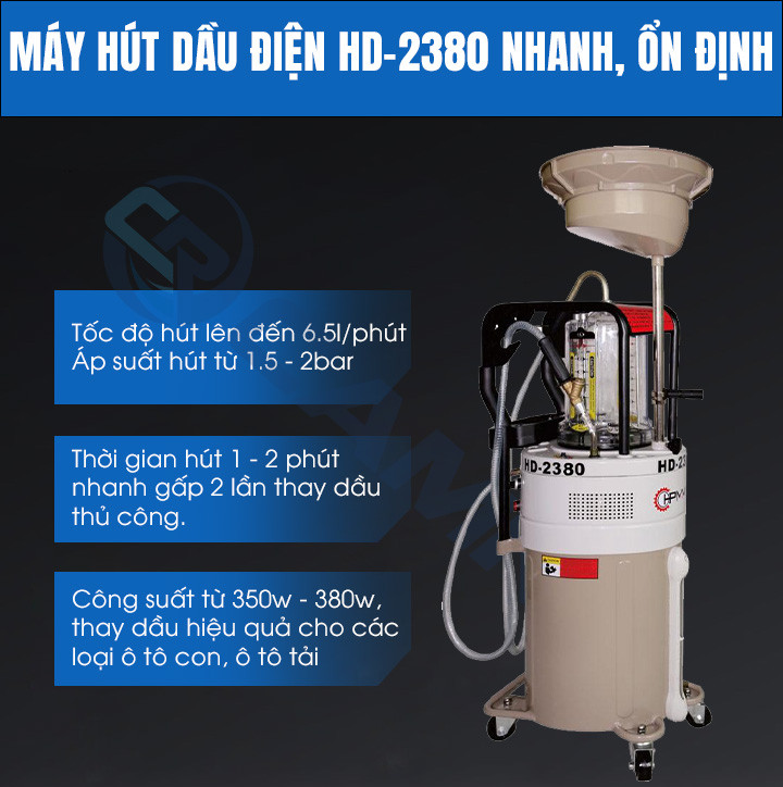 máy hút dầu thải ô tô bằng điện hd-2380