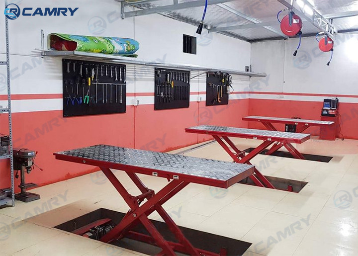 bàn nâng xe máy âm nền