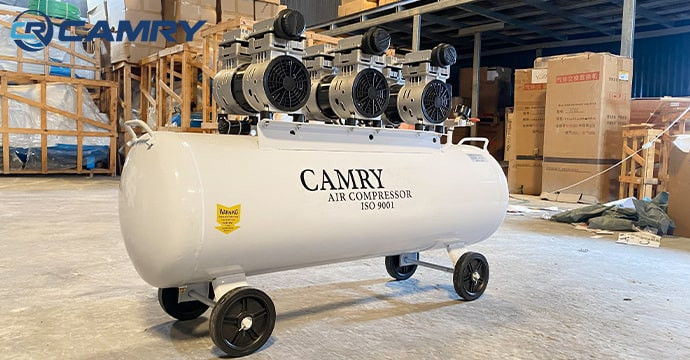 máy nén khí không dầu Camry được hoàn thiện đẹp mắt